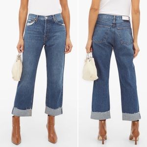 RE/DONE 90’s Loose Straight High Rise Cuffed Jeans